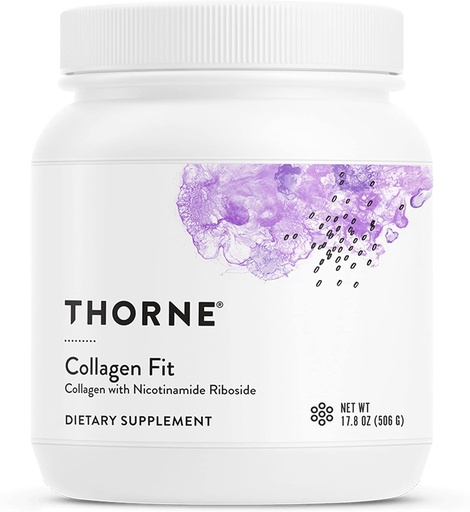 [BRSRMZICPIIGKH3J] THORNE - Collagen Fit - Unflavored Collagen Peptides Powder with Nicotinamide Riboside - 15g of Collagen Peptides and 14g Protein per Serving - NSF Certified for Sport - 17.8 Oz - 30 Servings