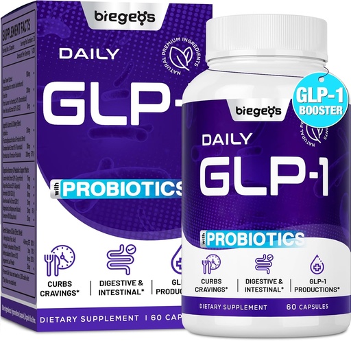 [BRSRAGI5B4HRSGTF] GLP-1 Supplement, GLP-1 Capsules, 60 Vegan Capsules