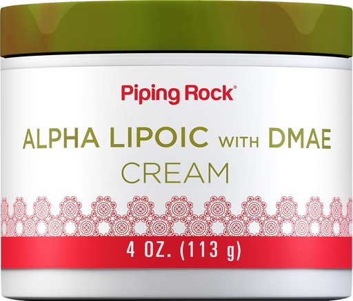 [BRSWIHY6AIIBAEDK] Piping Rock Alpha Lipoic Acid 124; 4 oz 124; dengan DMAE Cream 124; Hydrating & Firming for Face & Skin 124; Non GMO, Gluten Free