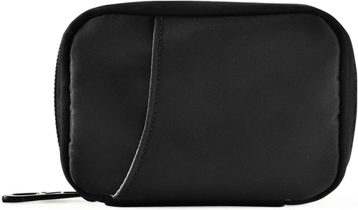[BRSRMYA3PMPB6DTU] Pill Box 7 Day Pill Case Travel Pill Organizer Bag avec zipper Portable Weekly Case Taille compacte pour le support de supplément de vitamine, couleur solide noir