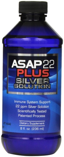 [BRSWIFT4CQIBODDC] American Biotech Labs - ASAP 22 Plus Silver Solution - Immune System Support, 22 ppm Silver Solution Dietary Supplement - (8 oz)