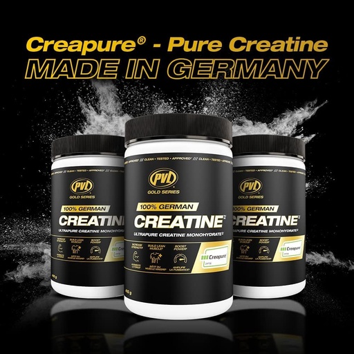 [BRSRO2QFPJ7Q22TZ] PVL Creapure Creatine - 100% čistý německý kreatin monohydrát prášek - 82 Služebníků - 410 g