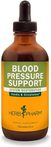 [BRSWIYTYOZYW2GY3] Herb Pharm Blood Pressure Support Fórmula líquida para los sistemas cardiovasculares y circulatorios - 4 onzas