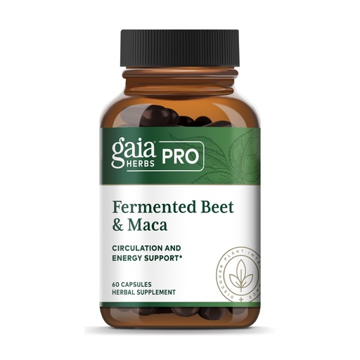 [BRSRMZADCUCBOD3U] GAIA HERBS PRO Fermented Beet & Maca - Healthy Energy & Circulation Support Supplement* - Kidney Health Supplement with Beet & Carrot Root - Vegan, Gluten-Free, Soy-Free - 60 Capsules (30 Servings)