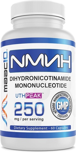 [BRSROBIFC4DRSDTB] MAAC10 NMNH (NMN Supplement Alternative) 250mg Serving | Uthpeak™ NMNH (Dihydronicotinamide Mononucleotide) for Better Stability | 30-Day Supply.