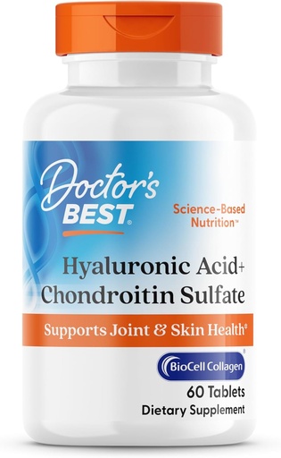 [BRSWIZYCCUGQGFTM] Chondroitin Sulfate doktorearen Hyaluronic Acid onena, BioCell Collagen, Ez-GMO, Gluten Free, Soy Free, Joint Support