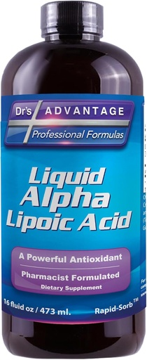 [BRSRAY3QOZ5WGD3L] Alpha Lipoic Acid - 液体饮食补充剂,每服50mg ALA - 装配抗氧化剂 - 药剂师 配制的营养吸收快速吸附技术 - 16 f. oz.