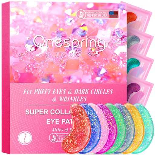 [BRSROHQ5C57G2CDL] Under Eye Patches (24 Pairs) - Eye Gel Pads for Wrinkles, Puffy Eyes, Dark Circles, Eye Bags, Natural Collagen Eye Gels Pads, Under Eye Mask Patches for Refreshing, Revitalizing