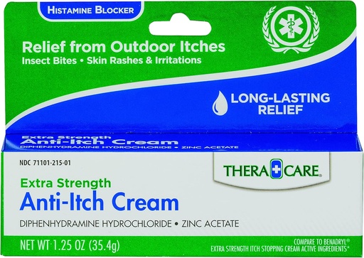 [BRSW2GIOAQBQ4CD4] Thera Care Anti- Itch Cream er 124; Ekstra styrke er 124; Udendørs Itch Relief er 124; 1,25 oz