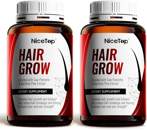 [BRSRAY35AAARUAAU] Hair Growth Supplement, Hair Care Support for Strength, Thickness Growth, with Biotin, Vitamin A, C, E, Zinc, Capsules (2)