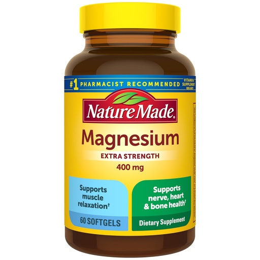 [BRSWIYA3CB7QIFYZ] Nature Made High Potency Magnesium 400 Mg, 60-Count - Tablet
