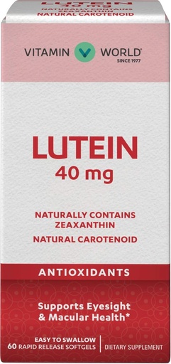 [BRSWGZD7OJYAGFY3] Vitamin World Lutein 40mg 60 Rapid Release Softgels, Eye Health, Vision, Antioxidant