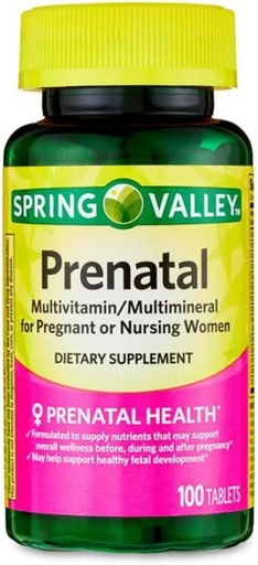[BRSROATYDEFWO23J] Prenatal Multivitamin/Multimineral for Pregnant and Nursing Women Dietary Supplement Tablets, 100 Count
