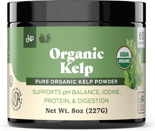 [BRSWGFD3CAIRGYA7] Organic Kelp Powder Supplement - Bulk Raw, Dry, Pure Sea Kelp Seaweed Powder 8oz 75 Serving Thyroid, Iodine, & Digestion