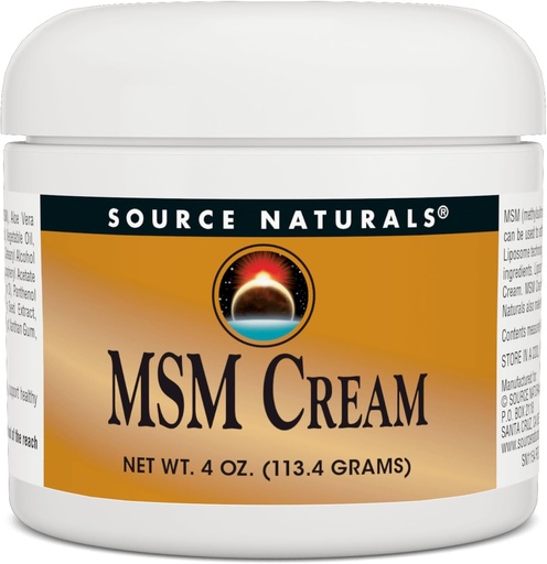 [BRSWIY35BN4B6ELY] Source Naturals MSM Cream, Advanced Liposomal Delivery, 4 Ounces