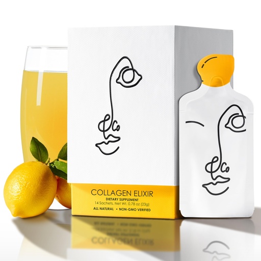 [BRSRAZIBDMMBMADO] LEMON & CO. Liquid Collagen for Women | Collagen Water Mix with 5000mg Marine Collagen Peptides, Organic Lemons & Vitamin C | Daily Elixir for Skin, Nails, Hair, Gut | No Preservatives, No Sugar