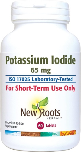 [BRSW2BQ7OAIAOYDH] Kalium jodid 65 mg | Nødbruk Radiation Protection & Thyroid Support | (60 tabletter) Iodin - YODO Naciente | Essential Survival Kit Supplement | nye røtter HERBAL