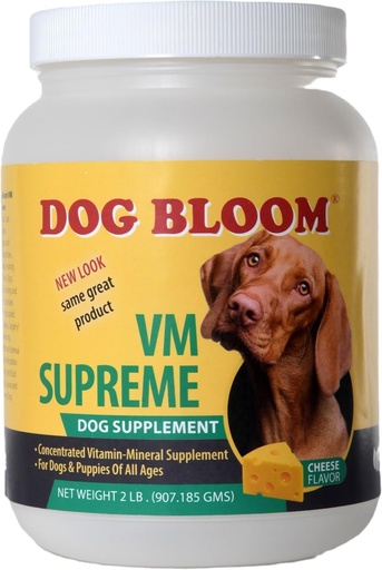 [BRSRAGINCV7R6ALJ] VM Supreme | The Ultimate Vitamin & Mineral Supplement for Dogs | Real Cheese Flavor | (32 oz. (2 lbs.))