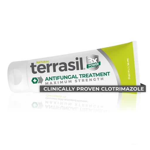 [BRSWIGALOEHRC2LI] terrasil Clotrimazole Antifungal Cream, Relief for Fungal Yeast Infection, Athletes Foot Treatment, Jock Itch Ringworm, Men & Women, Natural Ingredients, Anti Fungal Cream for Skin and Feet (1.7oz)