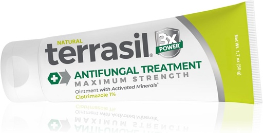 [BRSWIGALOEHRC2LI] terrasil Clotrimazole Antifungal Cream, Relief for Fungal Yeast Infections, Jock Itch, Athletes Foot, Ringworm for Men & Women, Clinically Proven Treatment of Skin Fungus. FSA-HSA Eligible (1.7oz)