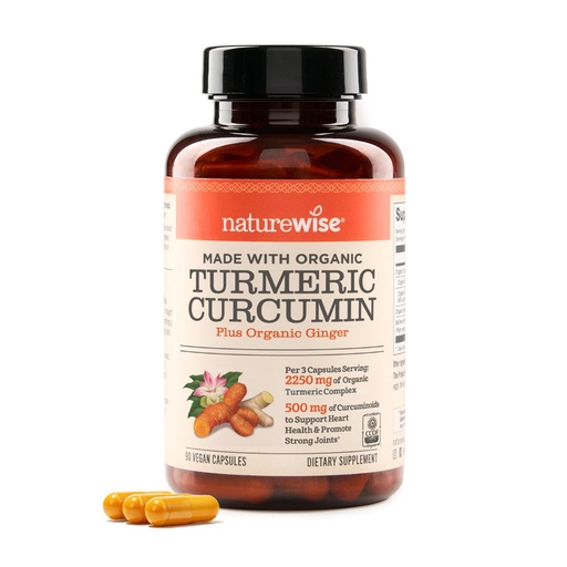 [BRSWKEAEA4EAEGY3] NatureWise Curcumin Turmeric 2250mg - 95% Curcuminoids & BioPerine Black Pepper Extract for Advanced Absorption - Daily Joint and Immune Health Support - Vegan, Non-GMO, 90 Count[30-Day Supply]