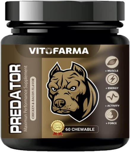 [BRSROBD2OABRG3LJ] Predator Muscle Builder Chewable Tablets for Dogs - Canine Dog Supplement for Muscle Gain - 60 tabs