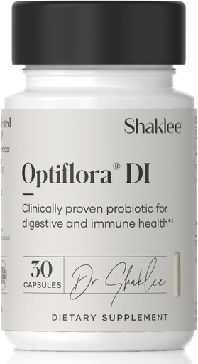 [BRSWIGQTOYDAKHQ7] Shaklee - Optiflora® DI Probiotic -10 Billion CFUs - 4 Bacterial Strains - Bifidobacterium lactis HN019TM - Unterstützt Darmflora Balance & Regularity - Gluten, Soy & Dairy Free - 30 Kapseln