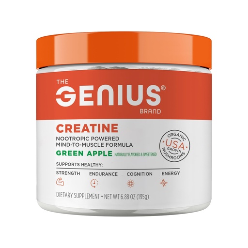 [BRSWGZ3YO54AODT6] Genius Creatine Powder, Post Workout Supplement For Men and Women with Creapure Monohydrate, Hydrochloride Hcl MagnaPower and Carnosyn Beta-Alanine SR, Natural Lean Muscle Builder – Sour Apple, 188G