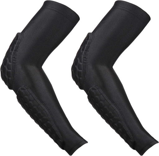 [BRSWGFI6A54B6ETU] GUOZI Arm Elbow Sleeves, [2 Pack] Honeycomb Crashproof Arm Elbow Pads for Youth Adult Sports Football Basketball Volleyball