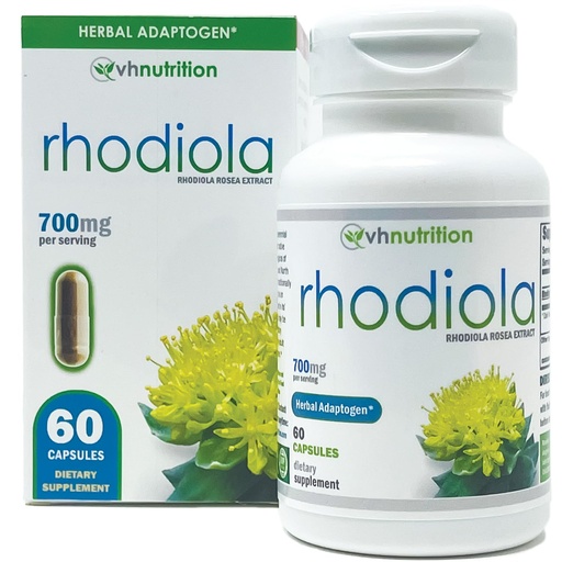[BRSWGZILBEHBQDI2] VH Nutrition RHODIOLA | Rhodiola Rosea Supplement | 3% Salidrosides Standardized Extract | 60 Easy-to-Swallow Capsules