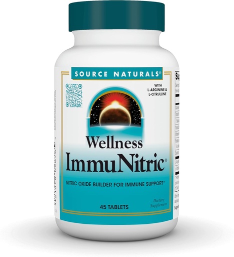 [BRSW2EIFC4OQG236] Source Naturals Wellness Immunitric, Nitric Oxide Builder for Immune System Support*, with L-Arginine & L-Citrulline - 45 Tablets