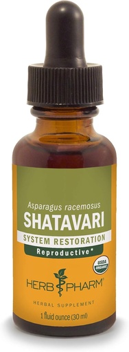 [BRSWIYQRC4ARUYAZ] Herb Pharm Certified Orgánica Shatavari Liquid Extract for Female Reproductive System Support - 1 Ounce