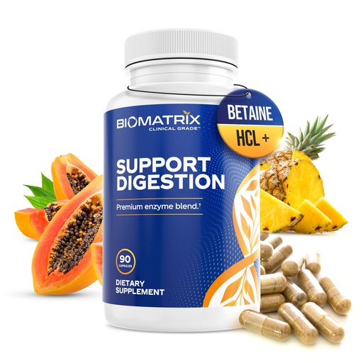 [BRSWIHQMCICR62A7] Digestive Enzymes Supplement (90 Capsules) Support Digestion - with Purified Bile, Pancreatin, Plant Enzymes, Ox Bile, Betaine HCL, Support Digestion of Fats Carbohydrates and Proteins