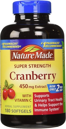 [BRSWIZL7B56BO3AZ] Nature Made Cranberry 450mg Extract 180 Softgels