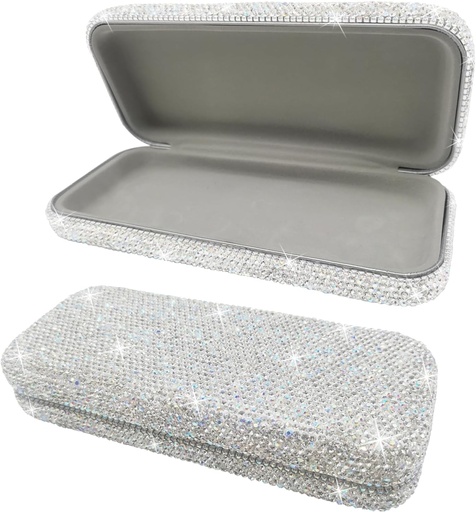 [BRSRO2QBO4BQYDQZ] Bling Sunglasses Case,Shiny Diamond Sunglasses Hard Case Cute Glasses Case,Rhinestone Eyeglass Case For Women