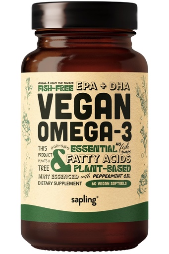 [BRSWGAABOQDWKFDO] Vegan Omega 3 Supplement - Plant Based DHA & EPA Fatty Acids - Carrageenan Free, Alternative to Fish Oil, Supports Heart, Brain, Joint Health - Sustainably Sourced Algae - 60 Softgels