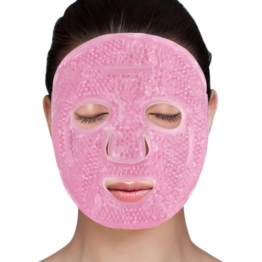 [BRSRA2TYAV6QMYAU] LotFancy Face Ice Pack, Reusable Ice Face Mask, Gel Bead Cold Face Eye Mask, Hot Cold Compress for Puffiness, Facial Routine, Post-Surgical Recovery, Headache, Skin Care, Post Laser Care