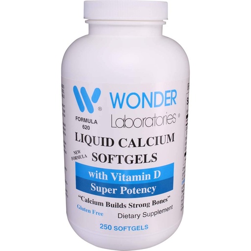 [BRSWYZIHO4GQOFD7] Wonder Laboratories Liquid Calcium Softgels | w/Vitamin D3 Super Potency
