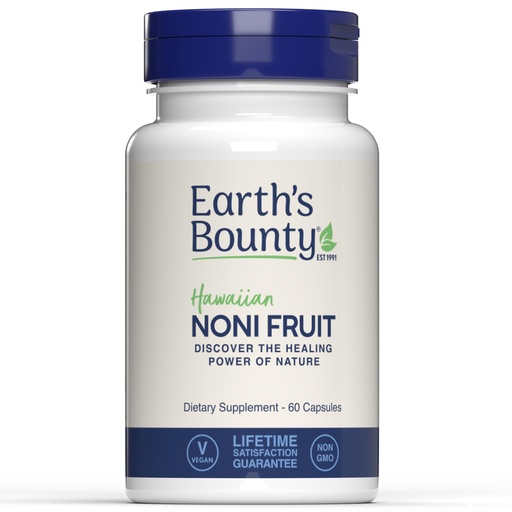 [BRSWIYTYO4AGOF34] Earth's Bounty Hawaiian Noni Fruit Capsules - 60 Veggie Caps - Healthy Immune System & Joint Health Support - 100% Natural & Pure Noni - Vegetarian