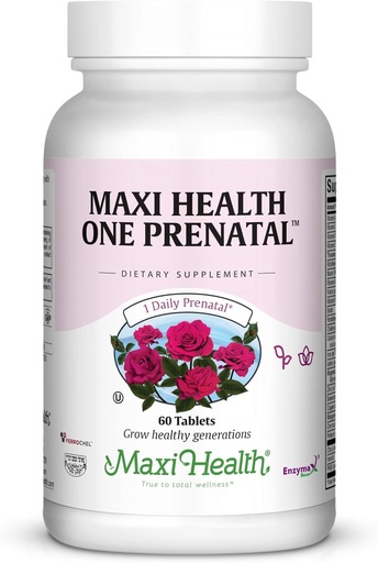 [BRSWIYAKCUOQ2DIV] Maxi Health Prenatal Vitamins for Women – One Daily Prenatal Vitamins with Iron, Folate, Choline, Vitamin D3, and Essential Nutrients – High Absorption prenatals Supplement – 60 Day Supply