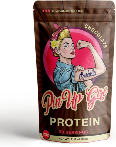 [BRSWG2YCOUFGMCTO] Pin Up Girl Whey Protein Isolate Powder | Hollandi šokolaad | 25 g valku ühe serveerimise kohta | Premium Lihas-Building Whey Protein naistele | Rasvavaba, madala kalorsusega, madala kalorsusega, ilma lisatud suhkruta (32 ühikut)