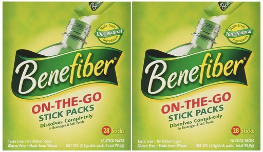 [BRSWIHAYPIDBEF3Y] Benefiber Stick Pack Fiber Supplement, Taste Free, Dissolves Completely 28-4g(0.14oz) 2PACK TOTAL 56 STICKS