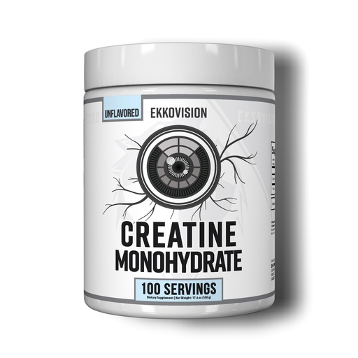 [BRSRAAYPPMHQG3A2] Ekkovision Creatine Monohydrate Powder, Micronized, Unflavored, Pre Workout & Post Workout Supplement for Men and Women, Energy Support, Easy to Mix in Shakes, Smoothies & Beverages, 100 Servings