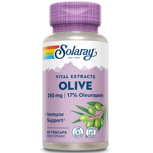 [BRSWIYTYCUPROD3I] SOLARAY Olive Leaf Extract Supplement, 250mg | 60 Count