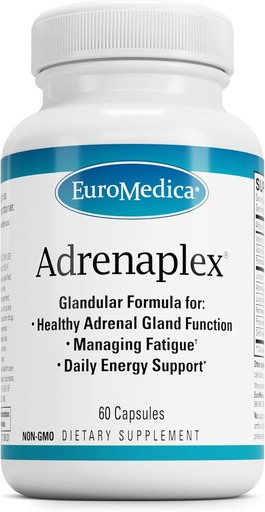 [BRSWIEAZPIMRUCTU] EuroMedica Adrenaplex - Adrenal Gland Function Supplement - Glandular Support Supplement with Vitamins C & B6 - Supports Healthy Adrenal Function - Keep Out of Reach of Children - 60 Capsules