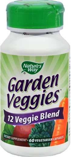 [BRSWIYYMOJ6RGFTG] Naturalezas Way Garden Veggies 12 Veggie Blend 60 Vegetarian Capsules, Pack de 3 botellas