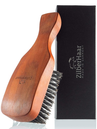 [BRSWG2QODMDQMDI7] ZilberHaar Major Hair & Beard Brush for Men - Boar Bristles and Pearwood - All Beard and Hair Types - Made in Germany