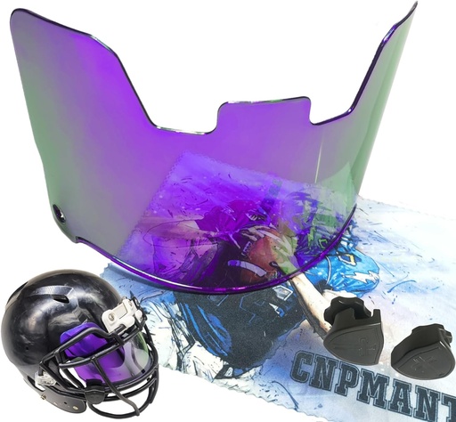 [BRSROZAYB4OQGCDK] No Fog Football Visor, Youth and Adult Football Helmet Viosor. Facial Protection Visor for Football Helmet Accessories, Shock Resistance, Scratch Resistant, UV Block, Reduces Glare,OK Clarity