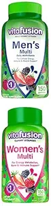 [BRSROEDQBUPWGDTH] Bundle of vitafusion Adult Gummy Vitamins for Men, Berry Flavored Daily Multivitamins for Men , 75 Day Supply, 150 Count + Vitafusion Womens Multivitamin Gummies, 75 Days Supply, 150 Count