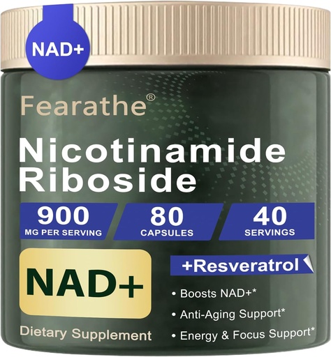[BRSRAAY2BMJWOGTU] Liposomal Nicotinamide Riboside - NAD+ Suplemento con Resveratrol y Quercetina - NAD Nicotinamide Riboside Resveratrol 900mg para Anti-Aging, Energy, Focus - 80 Capsules, 40 Days Supply